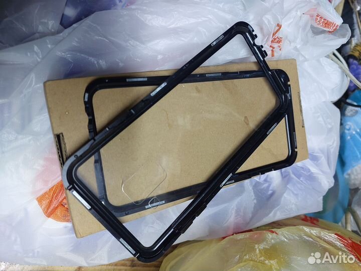 Samsung A8Кожанный чехол и прозрасный флип