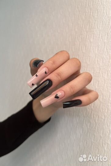 Маникюр наращивание ногтей