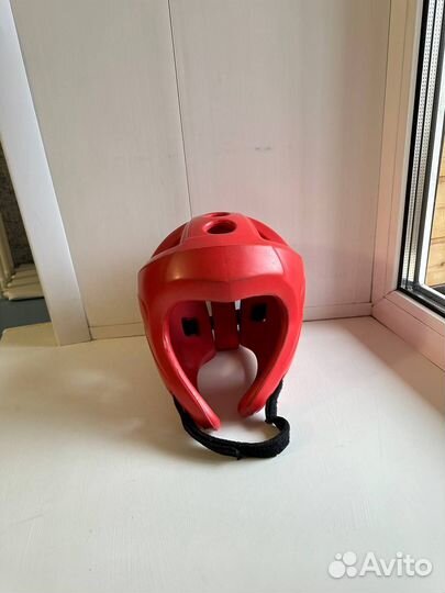 Боксёрский шлем top ten красный M