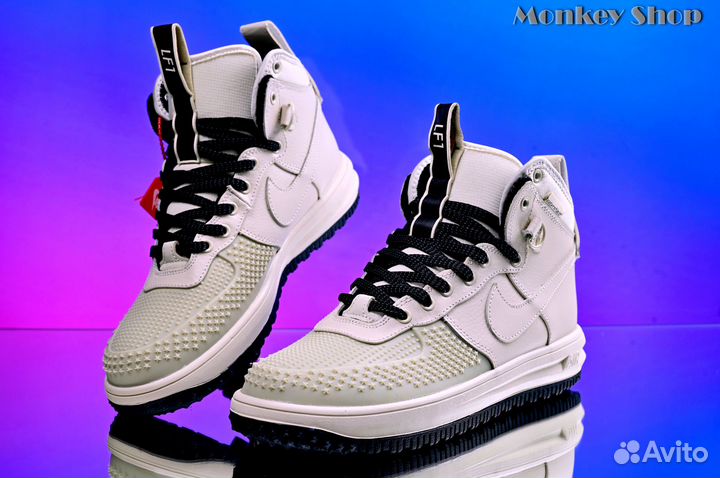 Nike Lunar Force 1 Duckboot 17 Зимние бежевые