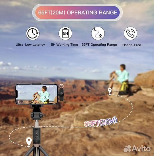 Петличный микрофон беспроводной для IOS и Android