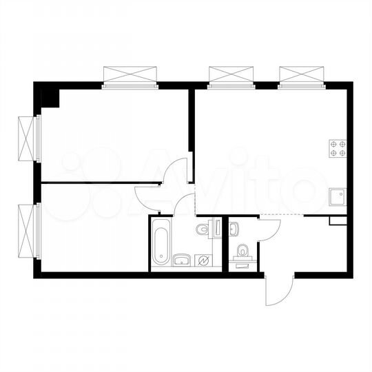 2-к. квартира, 60,9 м², 25/33 эт.