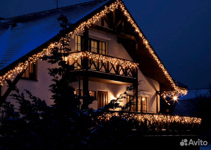 Новогоднее украшение домов