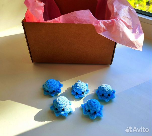 Амигуруми микро осьминожек Ручная работа