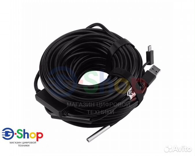 Эндоскоп, видеоскоп USB IP67 LED 20 метров