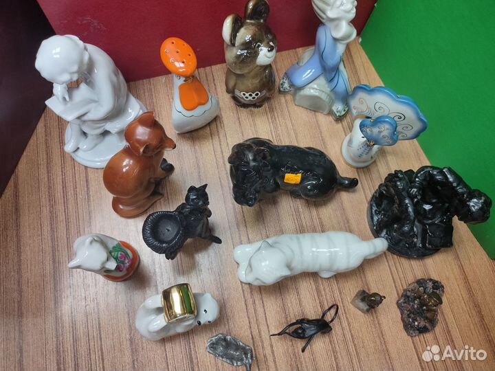 Фигурки. Чугун Касли. Фарфор лфз. Бронза
