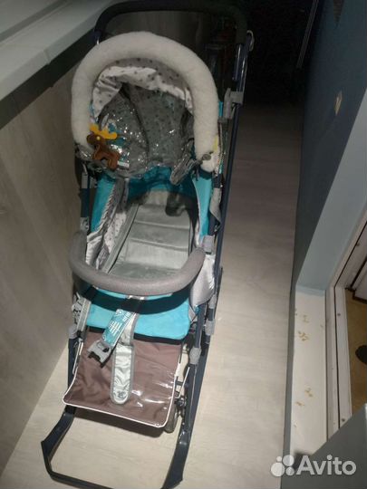 Детские санки коляска ника