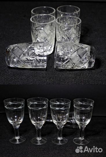 Графины кувшины рюмки молочник блюдца бутон