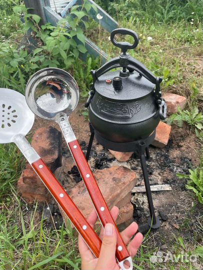 Афганский казан, чугунный казан, печь под казан