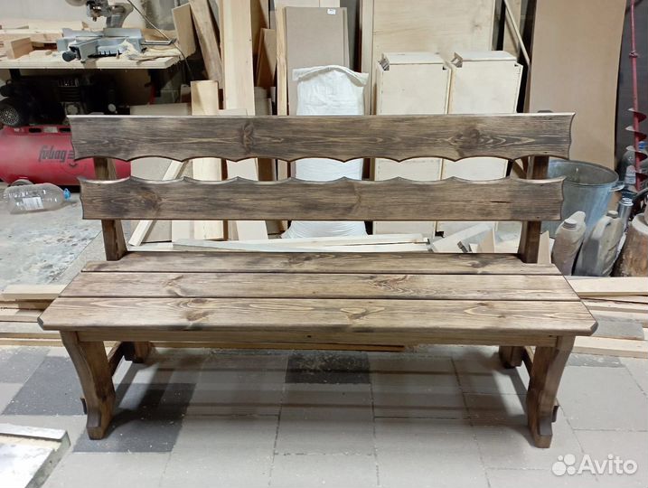 Садовая мебель. Деревянная мебель. Скамейка. Стол
