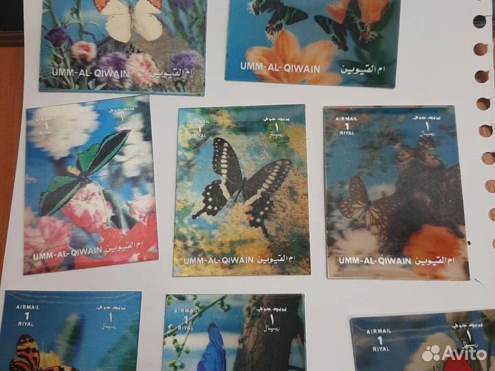 3d марки Бабочки Umm Al Qiwain