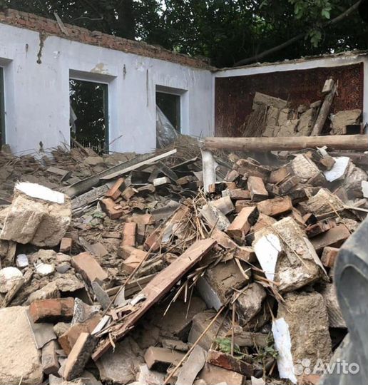 Демонтаж, снос стен, домов, построек