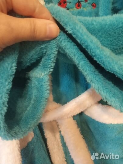 Халат с капюшоном 8-9 лет