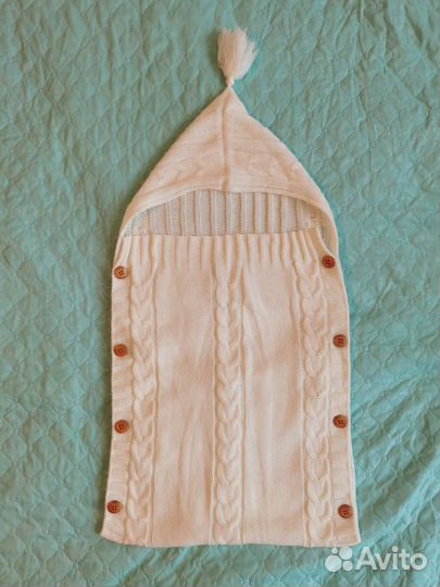 Вязаный конверт одеяло