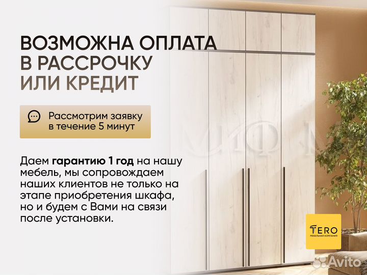 Шкаф-купе Тринити-3 оплата при получении