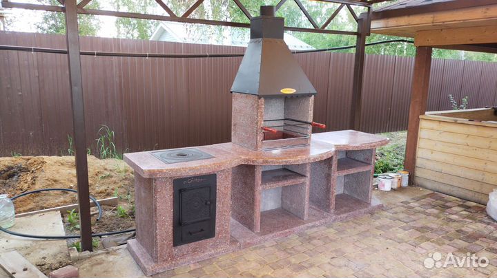 Мангальная зона/барбекю комплекс/гриль/печь под ка