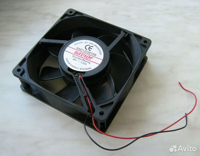 Вентилятор Savior 48V DC 12 x 12 x 3.8 см