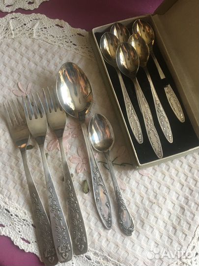 Столовые приборы мельхиор СССР