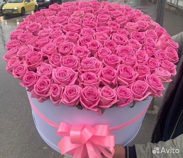 Букет из 101 розы в коробке