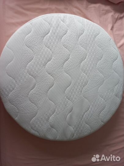 Матрас детский круглый 75 на 75 и наматрасник