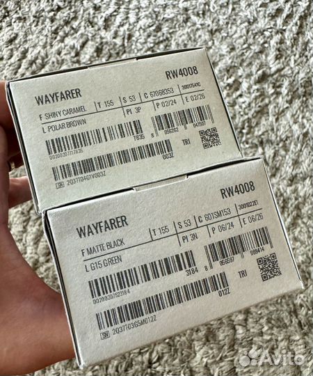 Очки Ray ban wayfarer 2024 brown, green L usa