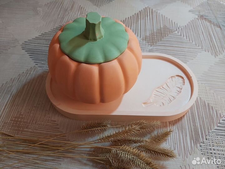 Гипсовые шкатулки тыква/ карусель