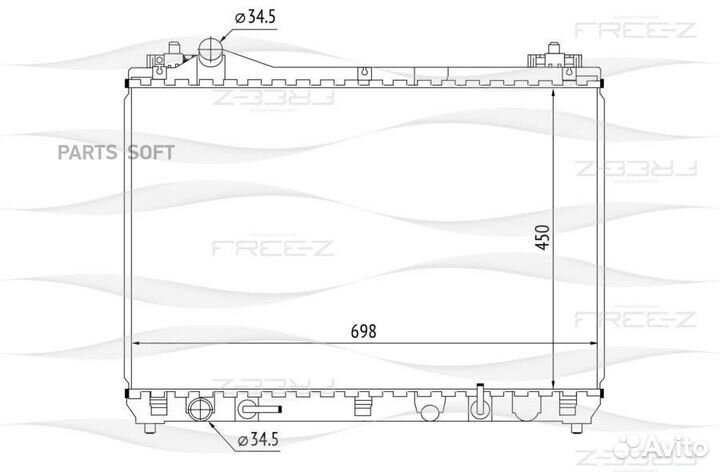 Радиатор охлаждения suzuki Grand vitara 05- 177006