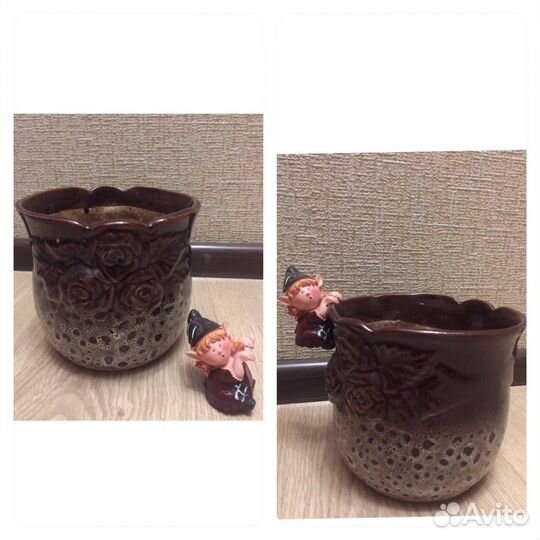 Цветочные горшки пластик, керамика, глина, опоры