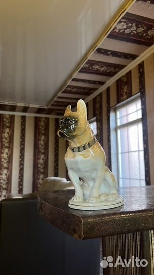 Статуэтка фарфор СССР винтаж бульдог собака
