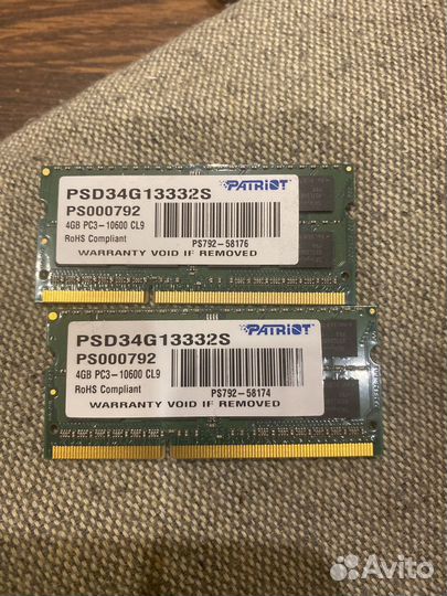 Оперативная память ddr3 4+4 gb
