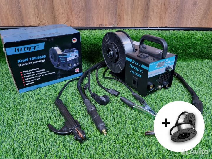 Полуавтомат Сварочный kroff 195/5 MG с проволокой