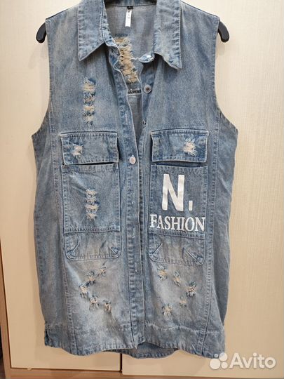 Жилет джинсовый женский