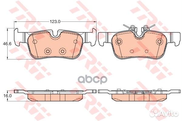 Колодки зад.BMW 2 F45 14, X1 F48 15 GDB2063
