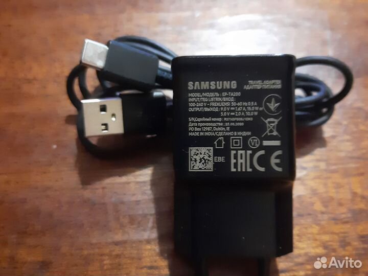 Зарядка samsung EP-TA200(оригинал)