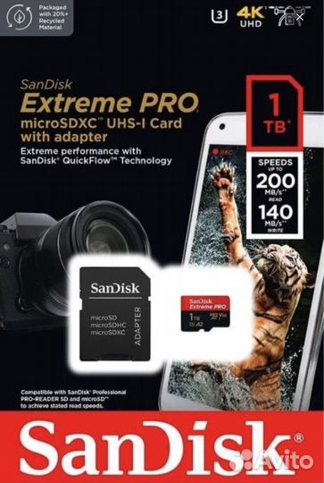 Карта памяти MicroSD sandisk 1 Tb