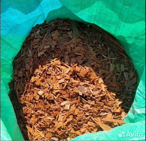 Щепа декоративная коричнево-оранжевая