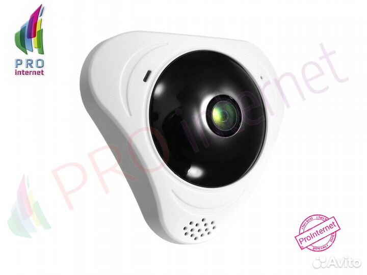 Камера видеонаблюдения WiFi рыбий глаз панорамная