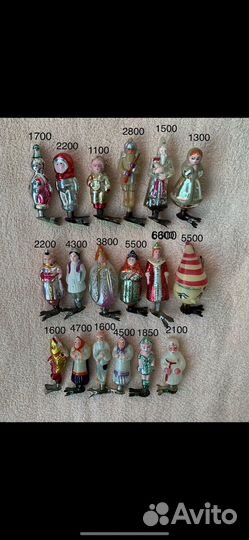 Елочные игрушки СССР на прищепке