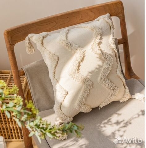 Подушка декоративная,бохо,сканди -45х45,100хлопок