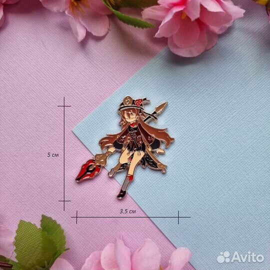 Набор металлических пинов из игры Геншин Импакт