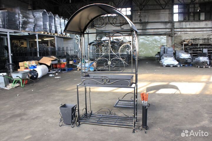 Мангал с крышей