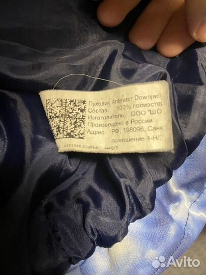 Пуховик зимний мужской anteater L