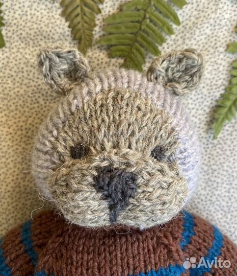 Вязаный кот, ручная работа
