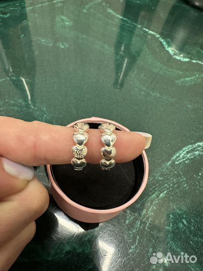 Серебряные серьги Tous