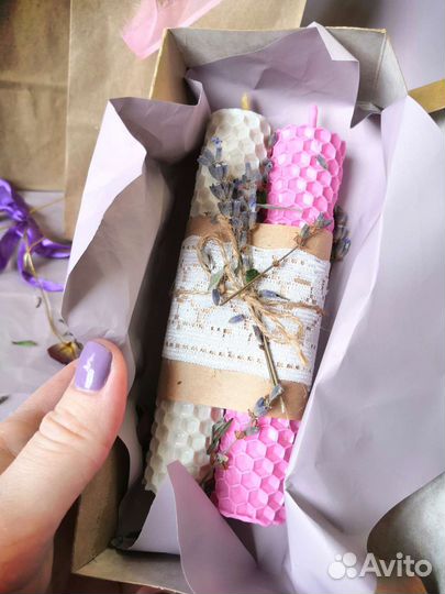 Подарок к Пасхе.Подарок ручной работы.Свечи вощина