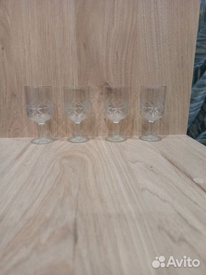 Рюмки, стаканы, вазы хрустальные