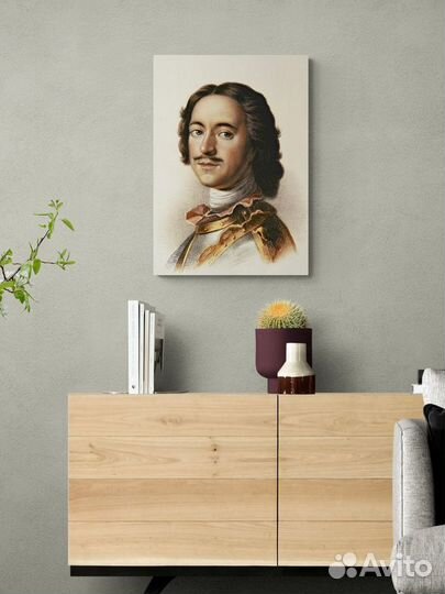 Картина с Петром Первым Великим на холсте