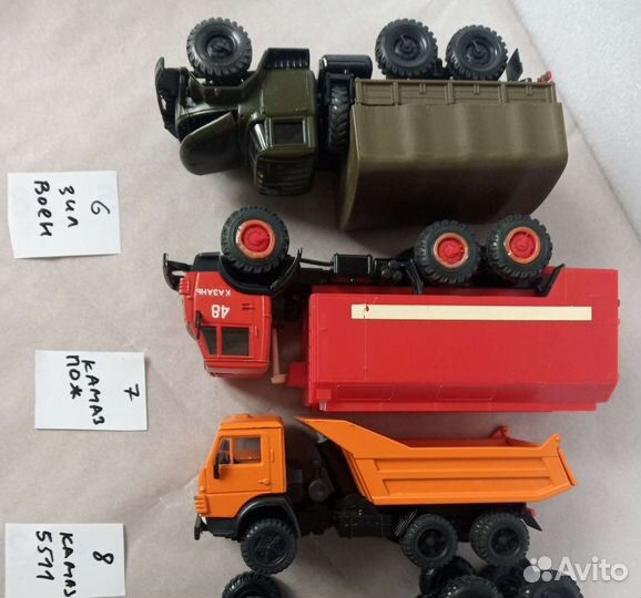 Модели 1:43 камаз мчс самосвал ЗИЛ военный