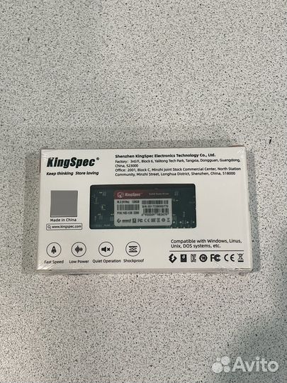 Новый SSD M.2 Kingspec 128Gb (ситилинк)