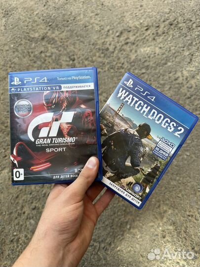 Диски Gran Turismo Sport и WatchDogs 2 на ps4
